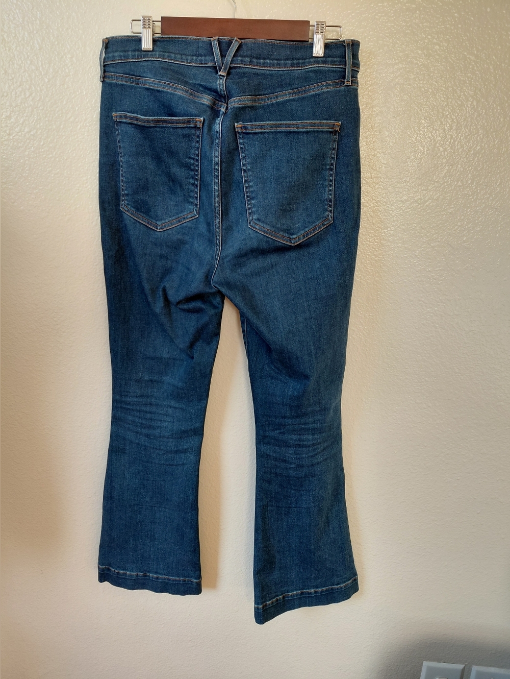 VERONICA BEARD JEANS- Women's 31 Bright Blue Carson Ankle Flare High-Rise . - Picture 4 of 13